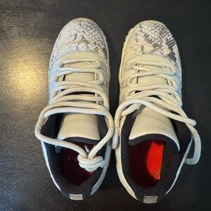 Jordan Gray and White Sneakers with Minimalist Design